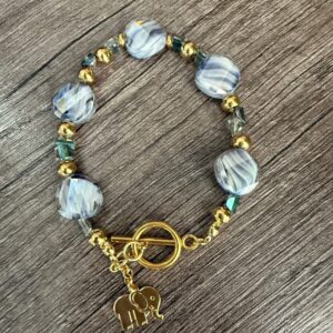 Cristal and Elephant Bracelet