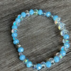 Blue and clear crystal beads for a nice gift